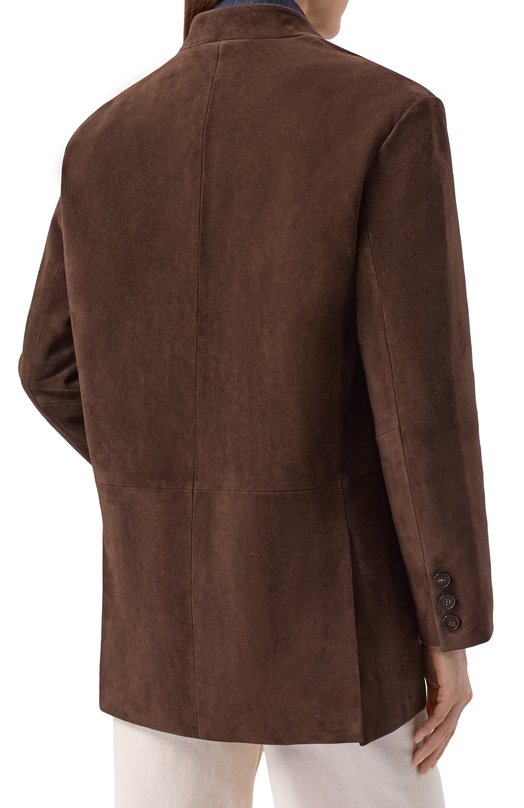 Замшевый жакет Addicted AS1004-1 Коричневый  AS1004-1 Фото 4