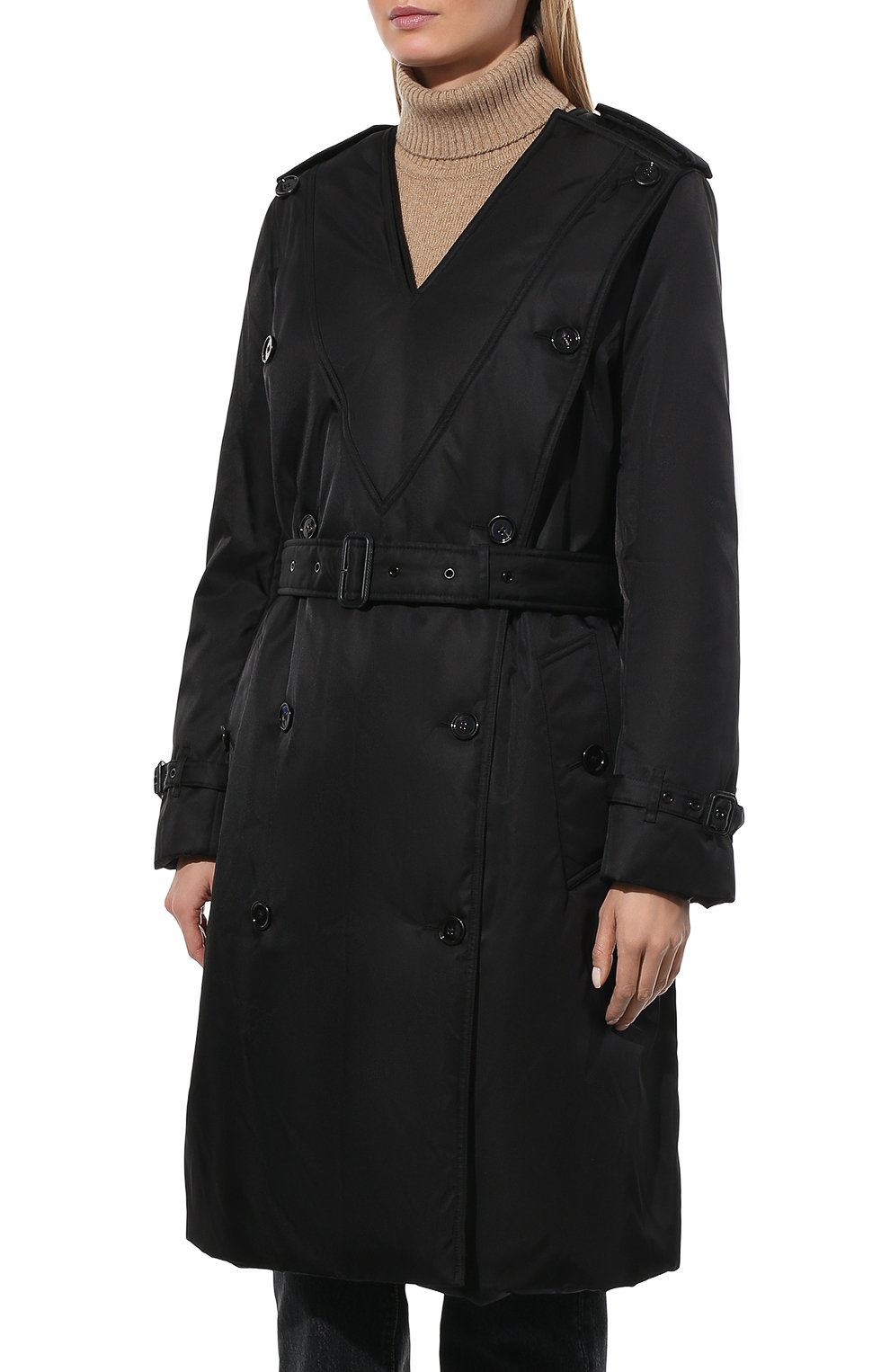 Пальто BURBERRY черного цвета по цене 284000 руб., арт. 8046667, фото 3 Пальто BURBERRY, арт. 8046667, фото 3
