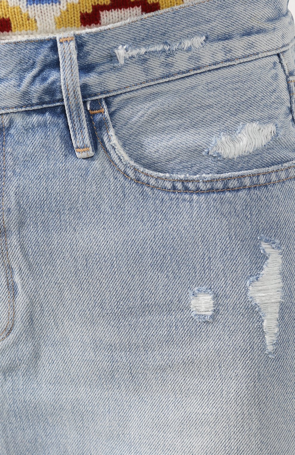 Джинсовая юбка FRAME DENIM голубого цвета по цене 17950 руб., арт. LMSKSF385, фото 5 Джинсовая юбка FRAME DENIM, арт. LMSKSF385, фото 5