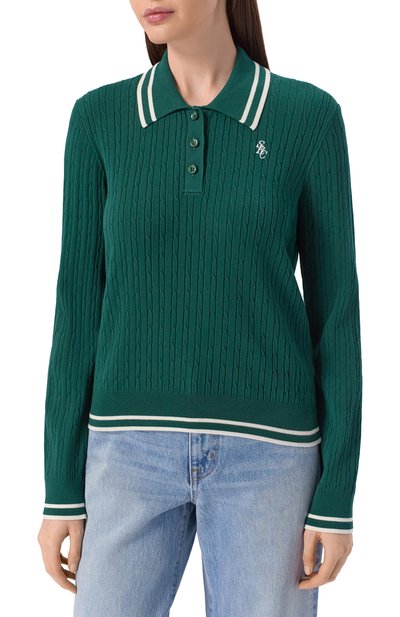 Поло из вискозы SPORTY AND RICH, арт. ST03761302GR55, фото 3