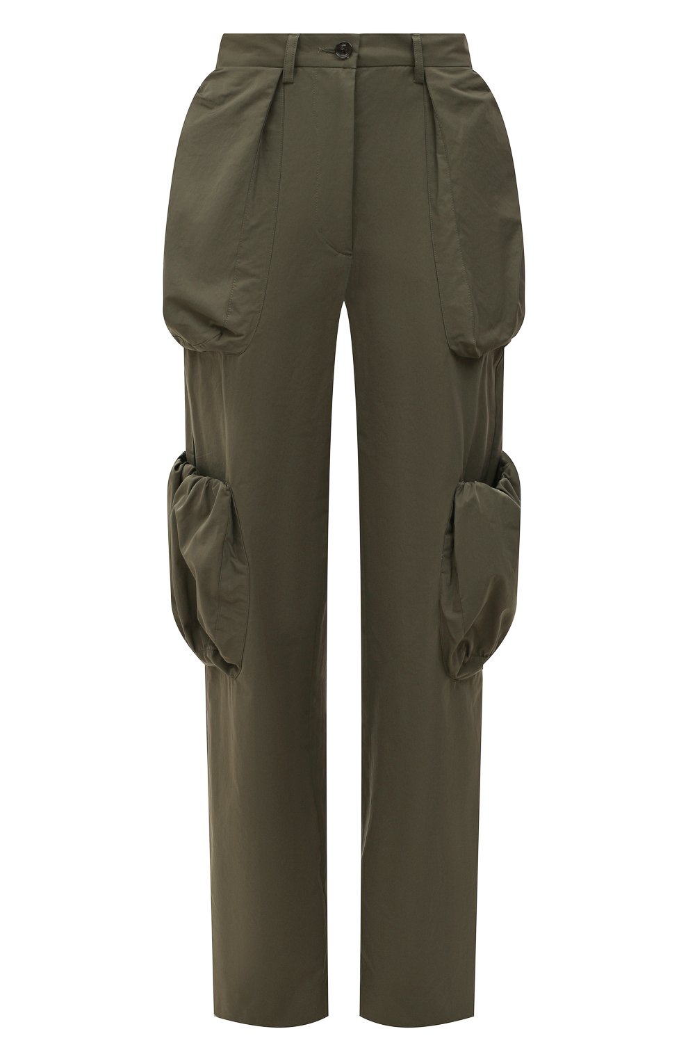 Брюки DRIES VAN NOTEN хаки цвета по цене 71950 руб., арт. 221-010916-4298, фото 1 Брюки DRIES VAN NOTEN, арт. 221-010916-4298, фото 1