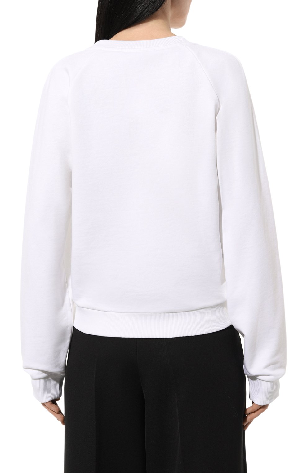 Хлопковый свитшот BALMAIN черно-белого цвета по цене 65550 руб., арт. XF1JQ001BB37, фото 4 Хлопковый свитшот BALMAIN, арт. XF1JQ001BB37, фото 4