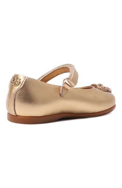 Кожаные балетки DOLCE & GABBANA, арт. D20108/AX261, фото 3