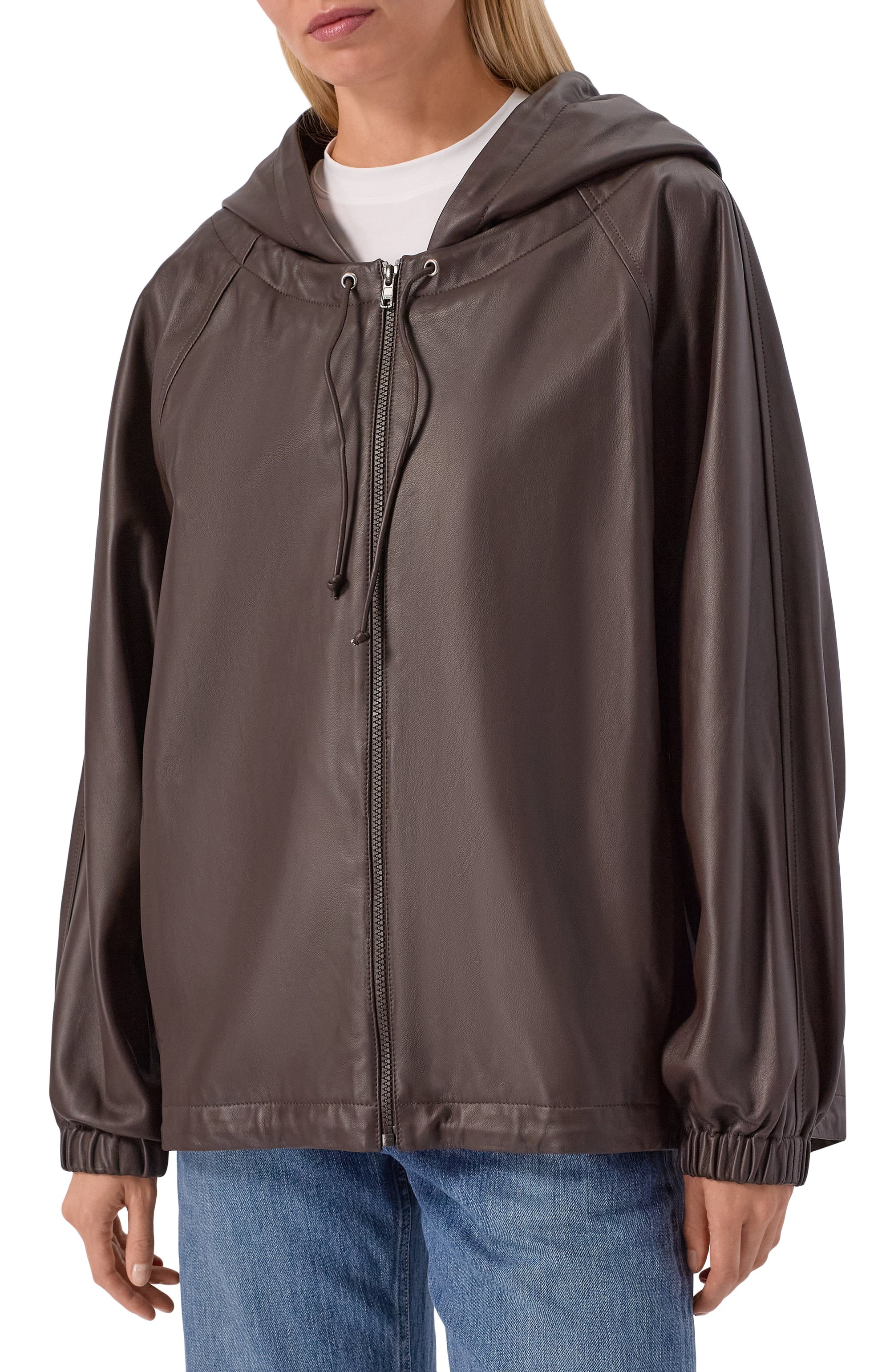 Кожаная куртка ARMARIUM коричневого цвета по цене 376000 руб., арт. ARMFWJ018/LE06, фото 3 Кожаная куртка ARMARIUM, арт. ARMFWJ018/LE06, фото 3