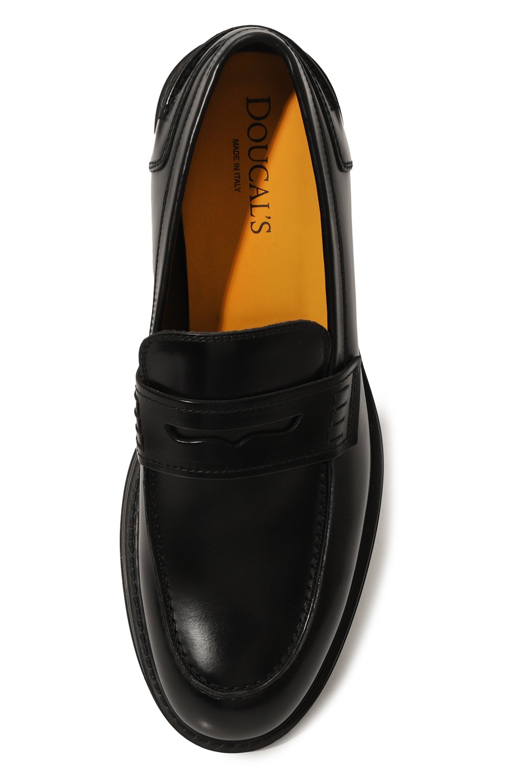 Кожаные пенни-лоферы DOUCAL'S черного цвета по цене 45200 руб., арт. DU2726BRUXUF007N, фото 6 Кожаные пенни-лоферы DOUCAL'S, арт. DU2726BRUXUF007N, фото 6