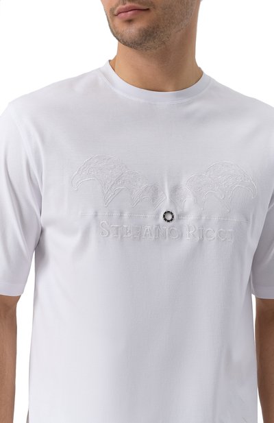 Хлопковая футболка STEFANO RICCI, арт. MNH5103980/LUXT, фото 5