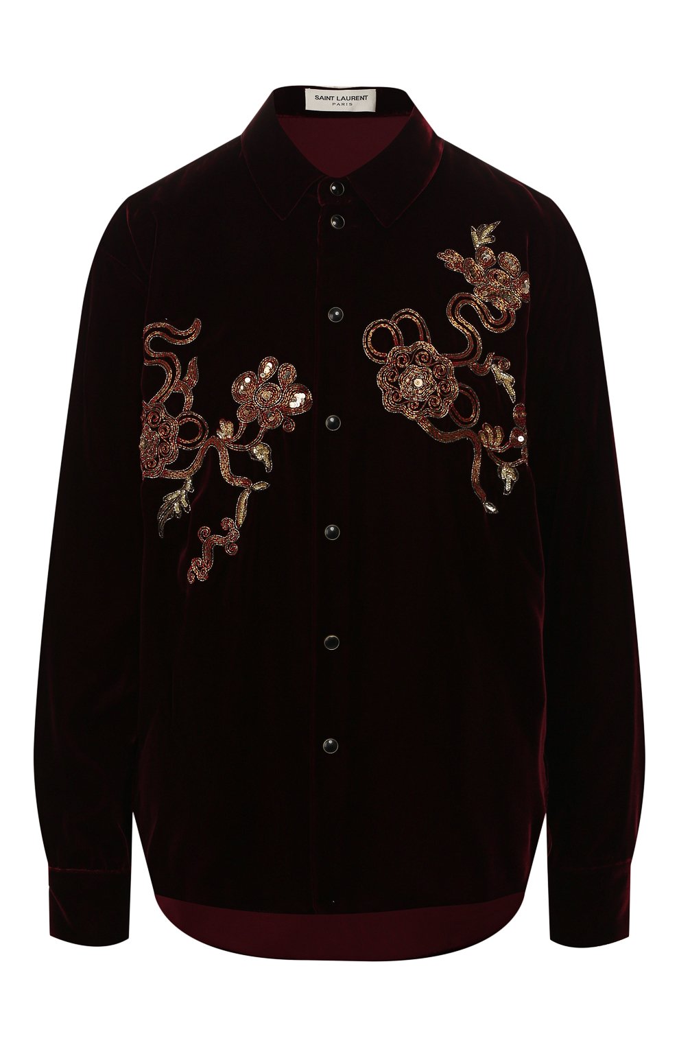 Бархатная рубашка SAINT LAURENT, арт. 590083/Y525R, фото 1