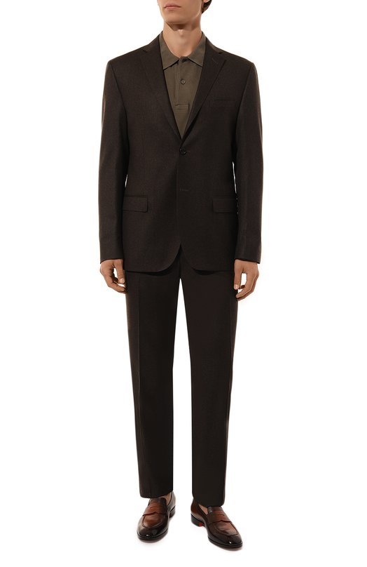 Шерстяной костюм Corneliani 946005-9418111_SET Коричневый 946005-9418111_SET