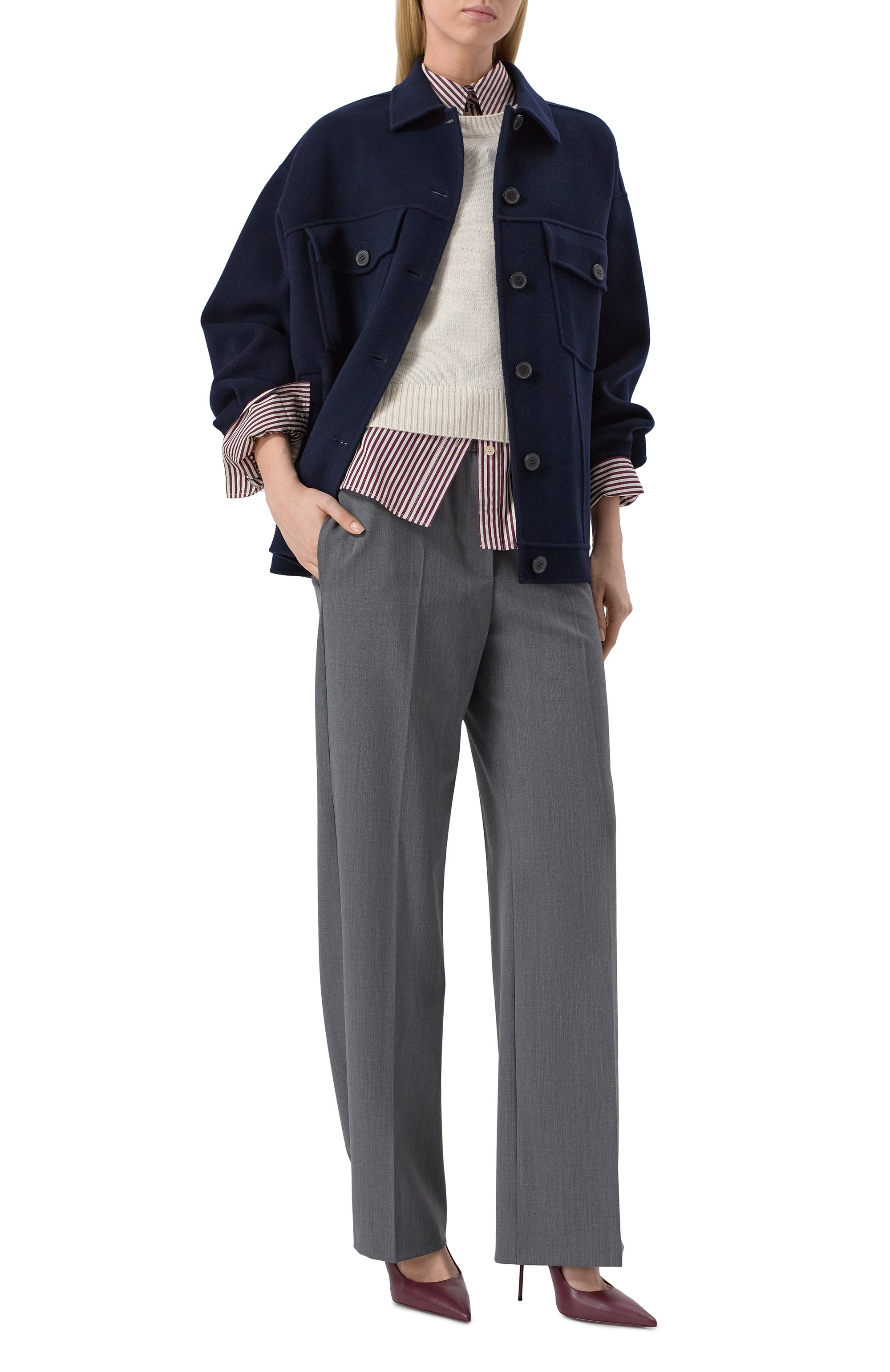 Шерстяное полупальто WEEKEND MAX MARA, арт. MIDA, фото 2