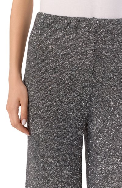 Брюки с отделкой пайетками D.EXTERIOR темно-серого цвета по цене 61800 руб., арт. 61300, фото 5 Брюки с отделкой пайетками D.EXTERIOR, арт. 61300, фото 5