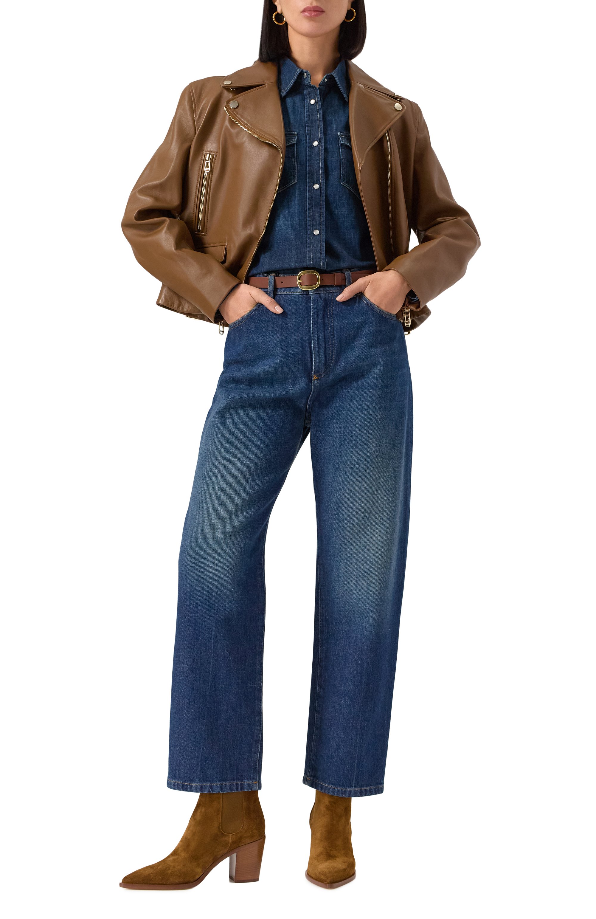 Джинсовая рубашка MVST темно-синего цвета по цене 81900 руб., арт. C0DY/B059, фото 2 Джинсовая рубашка MVST, арт. C0DY/B059, фото 2