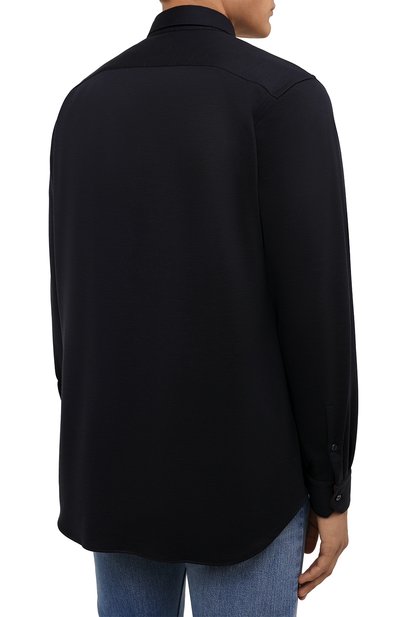 Шерстяная рубашка ZILLI SPORT темно-синего цвета по цене 127000 руб., арт. MFW-66028-000/ZS0004, фото 4 Шерстяная рубашка ZILLI SPORT, арт. MFW-66028-000/ZS0004, фото 4