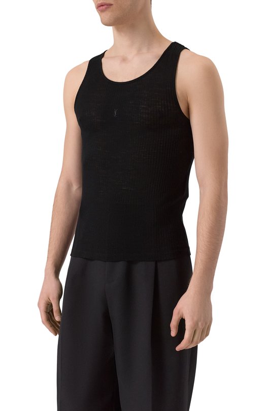 Шерстяная майка Saint Laurent 757294/YBMV2 Чёрный  757294/YBMV2 Фото 3