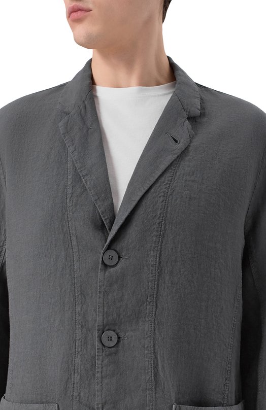 Льняной пиджак Transit CFUTRCD133 Серый  CFUTRCD133 Фото 5