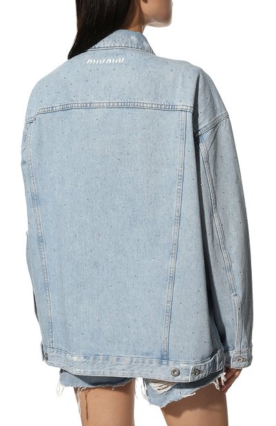 Джинсовая куртка MIU MIU, арт. GWB134-10B7-F0008, фото 4