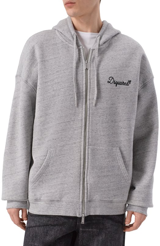 Хлопковая толстовка Dsquared2 S74HG0184/D25026 Серый  S74HG0184/D25026 Фото 3