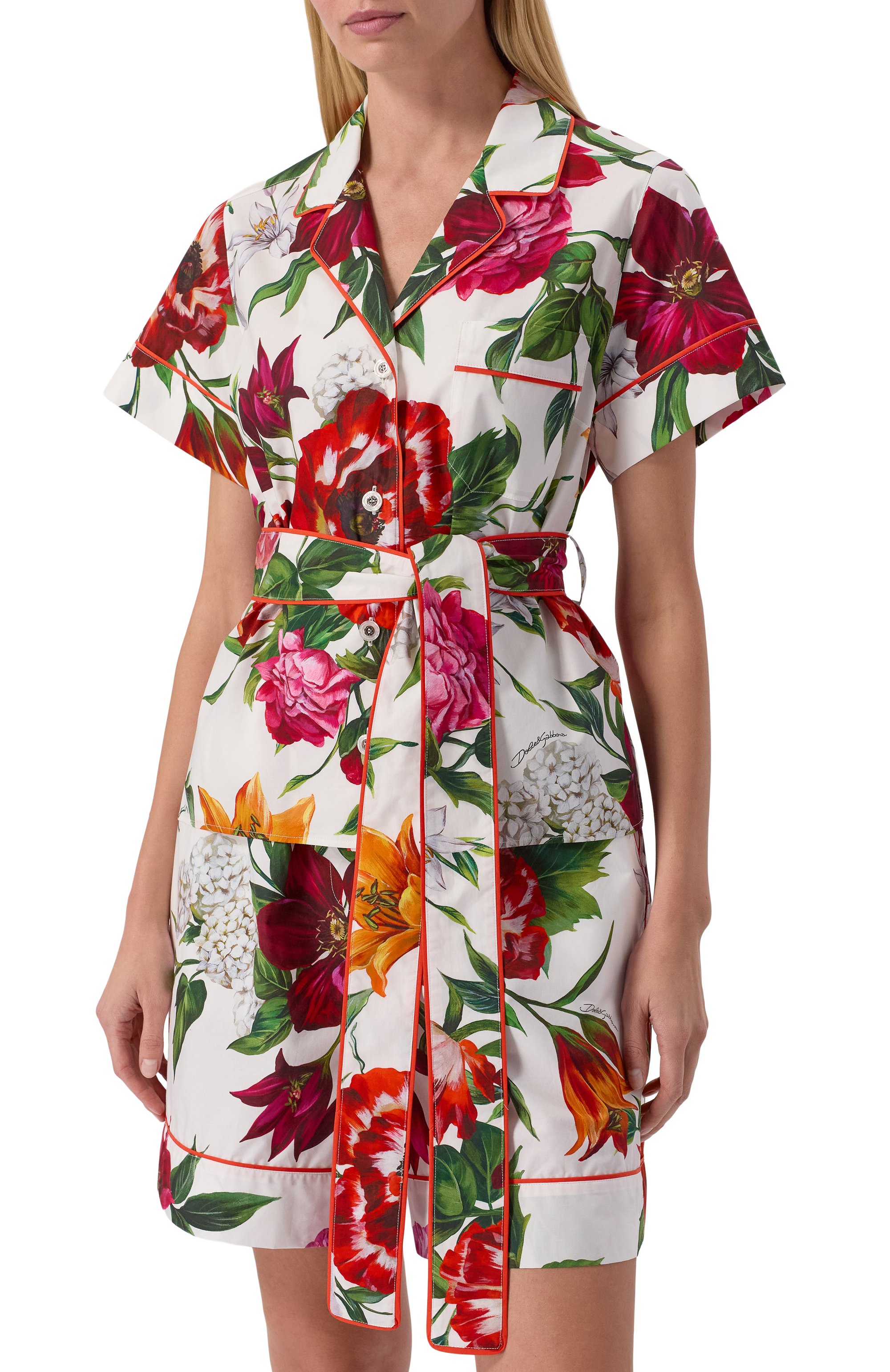 Хлопковая блузка DOLCE & GABBANA, арт. F5G67T/HS5TQ, фото 3