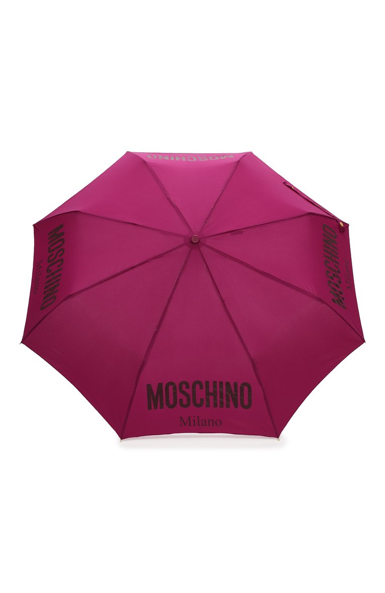 Женский складной зонт MOSCHINO розового цвета, арт. 8021-0PENCL0SE | Фото 1 (Материал: Текстиль, Металл, Синтетический материал; Региональные ограничения белый спис�ок (Axapta Mercury): RU; Нос: Не проставлено)