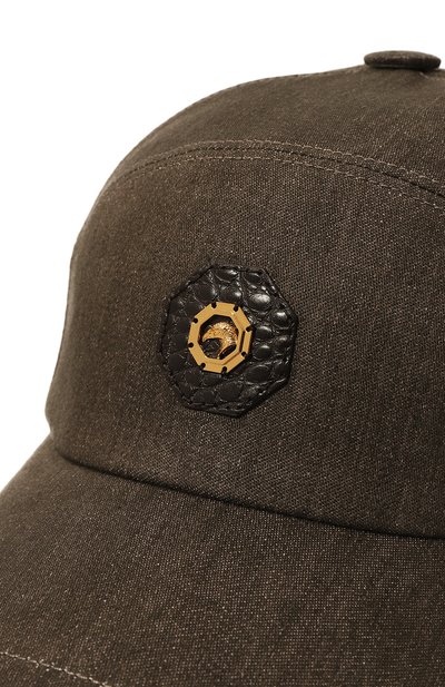 Бейсболка с отделкой из кожи аллигатора STEFANO RICCI, арт. MCV24AL16E/L0004Q, фото 4