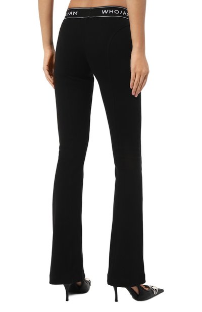 Хлопковые брюки WHO_AM черного цвета по цене 12900 руб., арт. FP2-SS22.1-BBLK, фото 4 Хлопковые брюки WHO_AM, арт. FP2-SS22.1-BBLK, фото 4