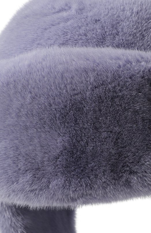 Шапка-ушанка Френки из меха норки FurLand 0217500110283600000 Сиреневый  0217500110283600000 Фото 4