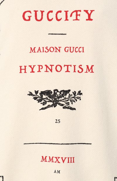 Хлопковый пуловер с круглым вырезом и принтом GUCCI, арт. 469250/X3N40, фото 5