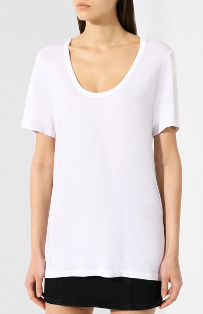 Футболка из вискозы ALEXANDERWANG.T белого цвета по цене 8795 руб., арт. 4C991004A0, фото 3 Футболка из вискозы ALEXANDERWANG.T, арт. 4C991004A0, фото 3