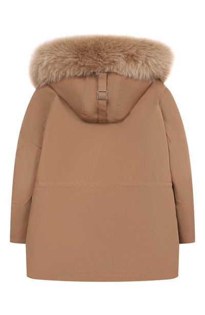 Пуховая парка с отделкой из песца YVES SALOMON ENFANT, арт. 26WEM003XXF52X, фото 2