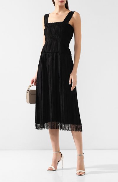 Платье из смеси вискозы и шелка BOTTEGA VENETA черного цвета по цене 430000 руб., арт. 542964/VEYW1, фото 2 Платье из смеси вискозы и шелка BOTTEGA VENETA, арт. 542964/VEYW1, фото 2
