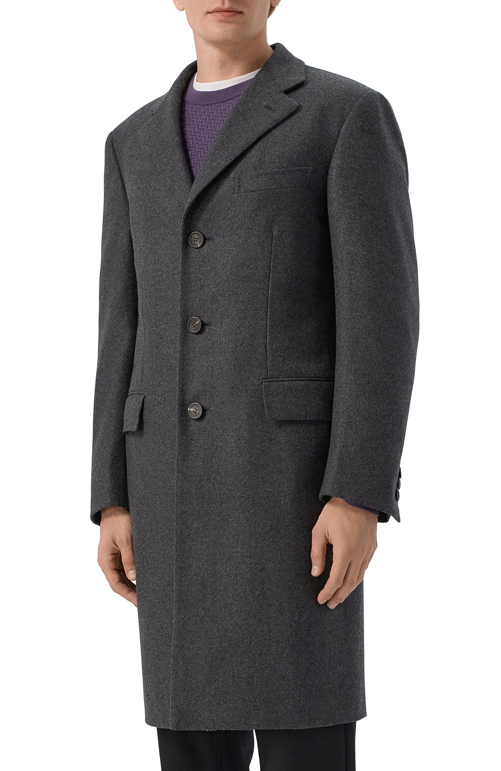 Кашемировое пальто BRIONI темно-серого цвета по цене 847500 руб., арт. R07N0M/04318, фото 3 Кашемировое пальто BRIONI, арт. R07N0M/04318, фото 3