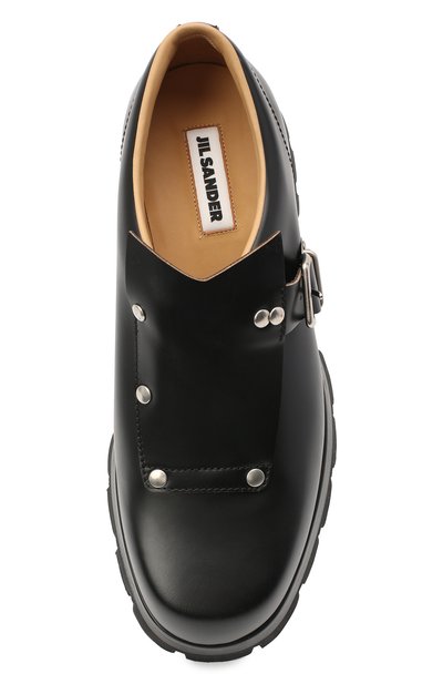 Кожаные монки JIL SANDER черного цвета по цене 93850 руб., арт. JI35503A-12232, фото 5 Кожаные монки JIL SANDER, арт. JI35503A-12232, фото 5