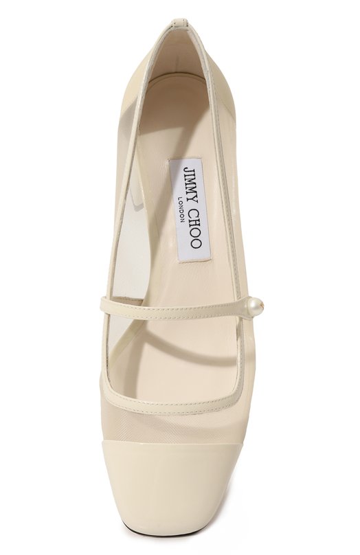 Комбинированные туфли Elisa 45 Jimmy Choo ELISA 45/TNX Кремовый  ELISA 45/TNX Фото 6