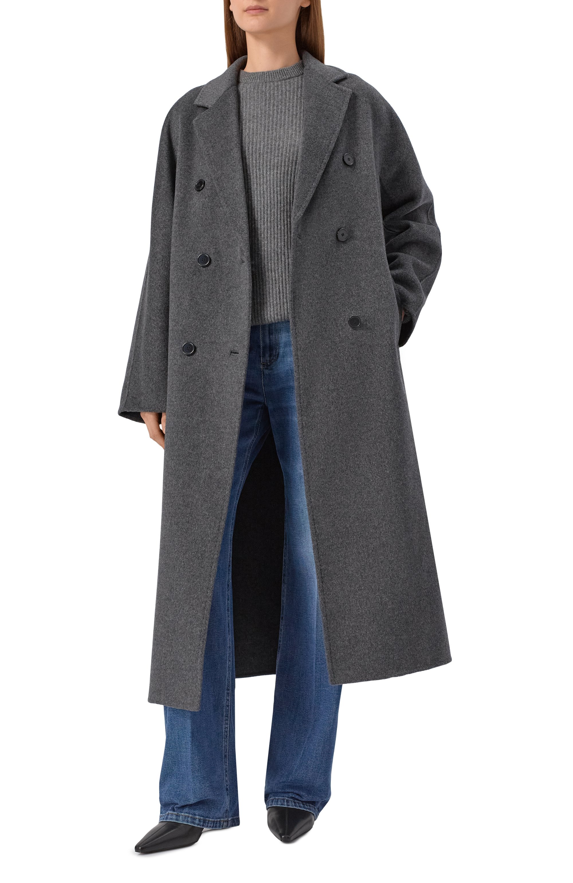 Пальто из шерсти и кашемира 12 STOREEZ серого цвета по цене 65000 руб., арт. 130878, фото 2 Пальто из шерсти и кашемира 12 STOREEZ, арт. 130878, фото 2