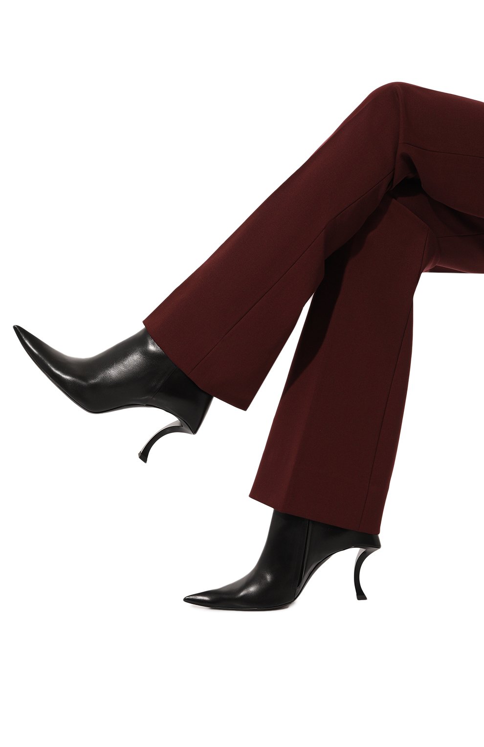 Кожаные ботильоны hourglass 100 BALENCIAGA, арт. 742404/WBET1, фото 3