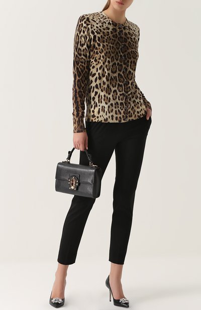 Шерстяной кардиган на пуговицах с леопардовым принтом DOLCE & GABBANA, арт. 0102/FRC01K/F86B8, фото 2