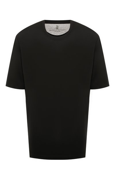Мужская футболка из шелка и хлопка BRUNELLO CUCINELLI, арт. MH8361308W