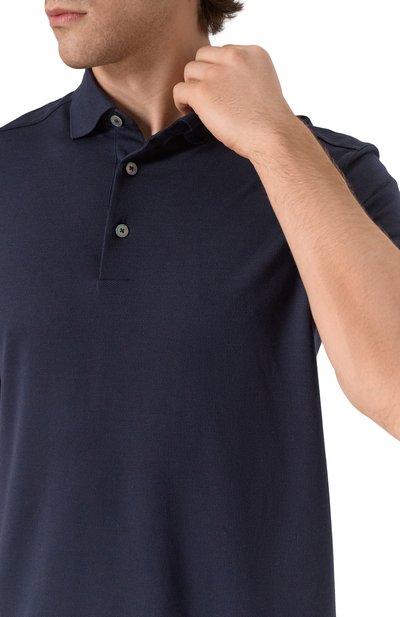 Поло из хлопка и шелка ZEGNA, арт. F786/UF341A9, фото 5