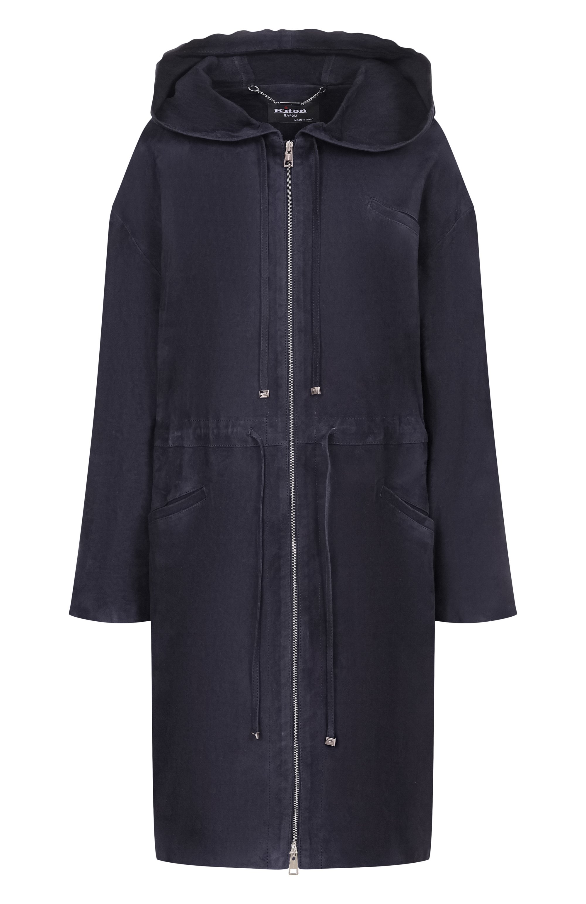 Замшевая парка KITON синего цвета по цене 463000 руб., арт. D61674K0918F, фото 1 Замшевая парка KITON, арт. D61674K0918F, фото 1