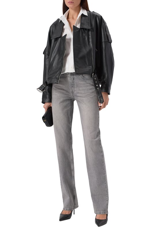 Кожаная куртка Pinko 104877/A21L Чёрный  104877/A21L Фото 2