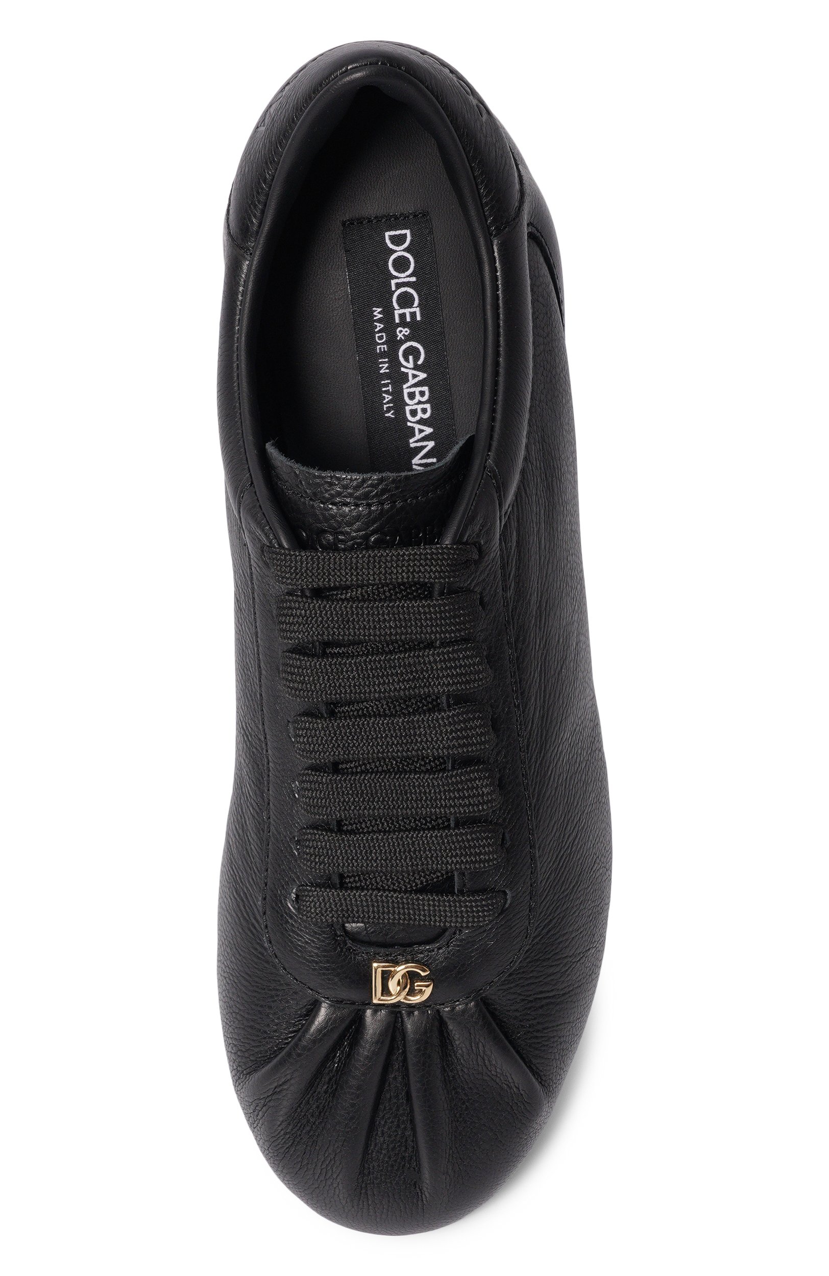Кожаные кеды ballet DOLCE & GABBANA черного цвета по цене 72450 руб., арт. CK2485/A3078, фото 6 Кожаные кеды ballet DOLCE & GABBANA, арт. CK2485/A3078, фото 6
