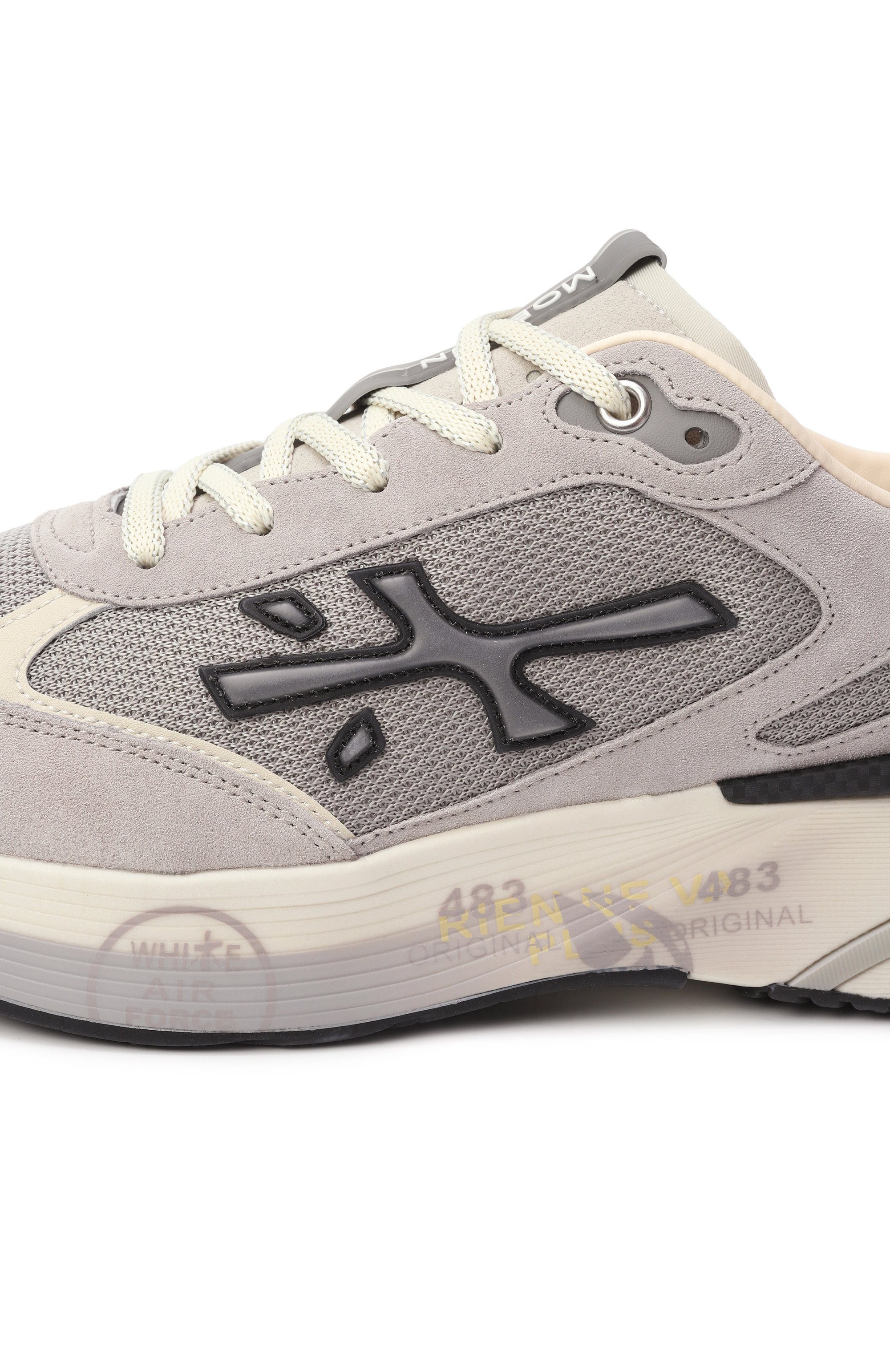 Комбинированные кроссовки moerun PREMIATA серого цвета по цене 33600 руб., арт. M0ERUN/VAR 7304, фото 7 Комбинированные кроссовки moerun PREMIATA, арт. M0ERUN/VAR 7304, фото 7