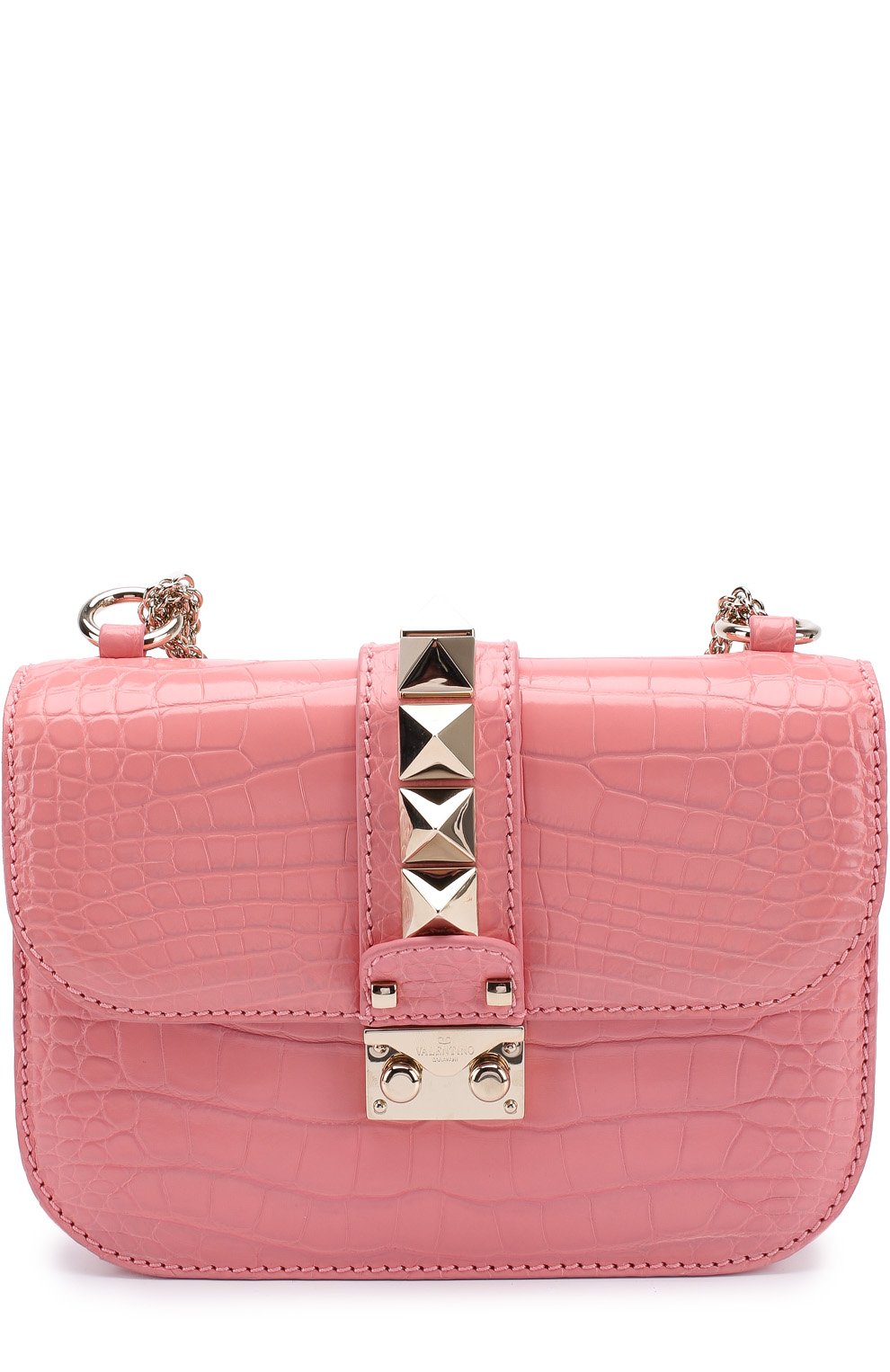 Сумка glam lock small из кожи крокодила VALENTINO, арт. MW0B0312/C0D, фото 1