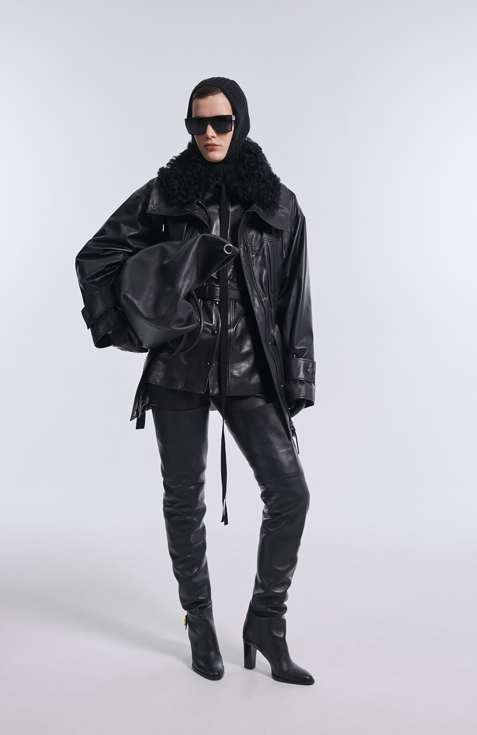 Кожаные легинсы BALMAIN, арт. GF1QE050/LE33, фото 6