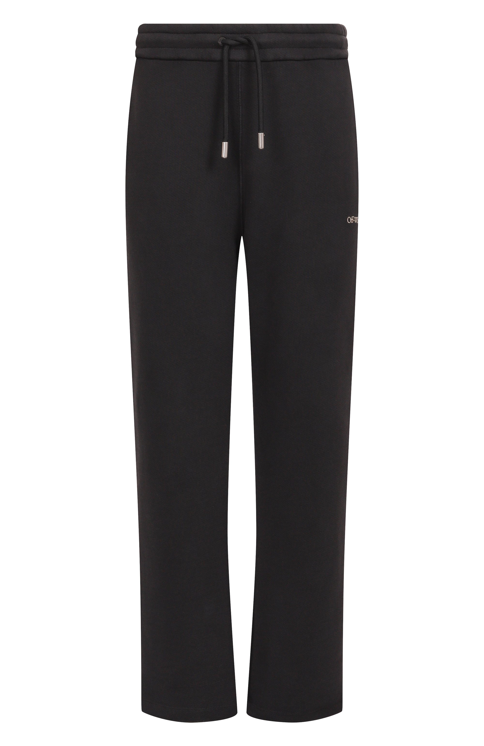 Хлопковые брюки OFF-WHITE черного цвета по цене 78600 руб., арт. 0MCH054S25FLE004, фото 1 Хлопковые брюки OFF-WHITE, арт. 0MCH054S25FLE004, фото 1
