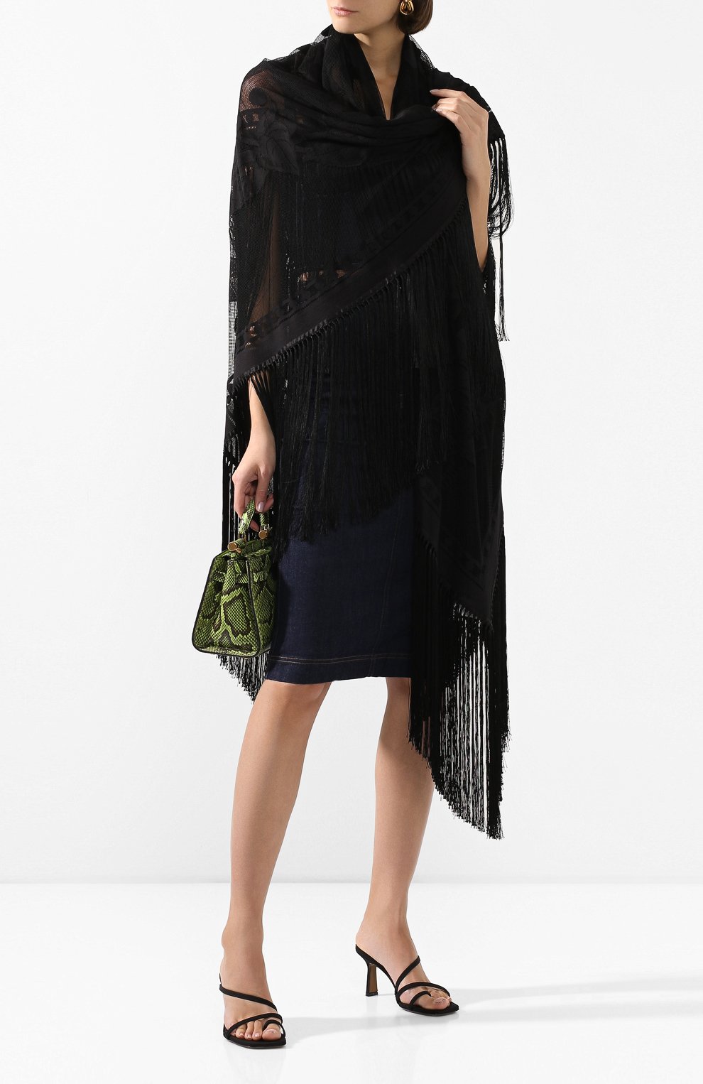 Шаль из смеси хлопка и вискозы DOLCE & GABBANA, арт. FS208A/GDS71, фото 2