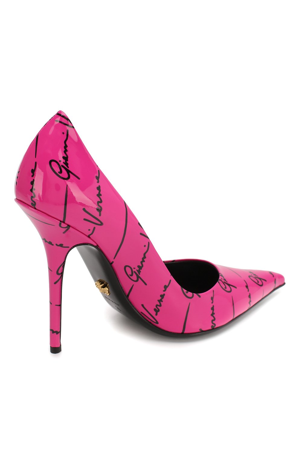 Кожаные туфли VERSACE фуксия цвета по цене 95950 руб., арт. DST240P/DVE29, фото 4 Кожаные туфли VERSACE, арт. DST240P/DVE29, фото 4
