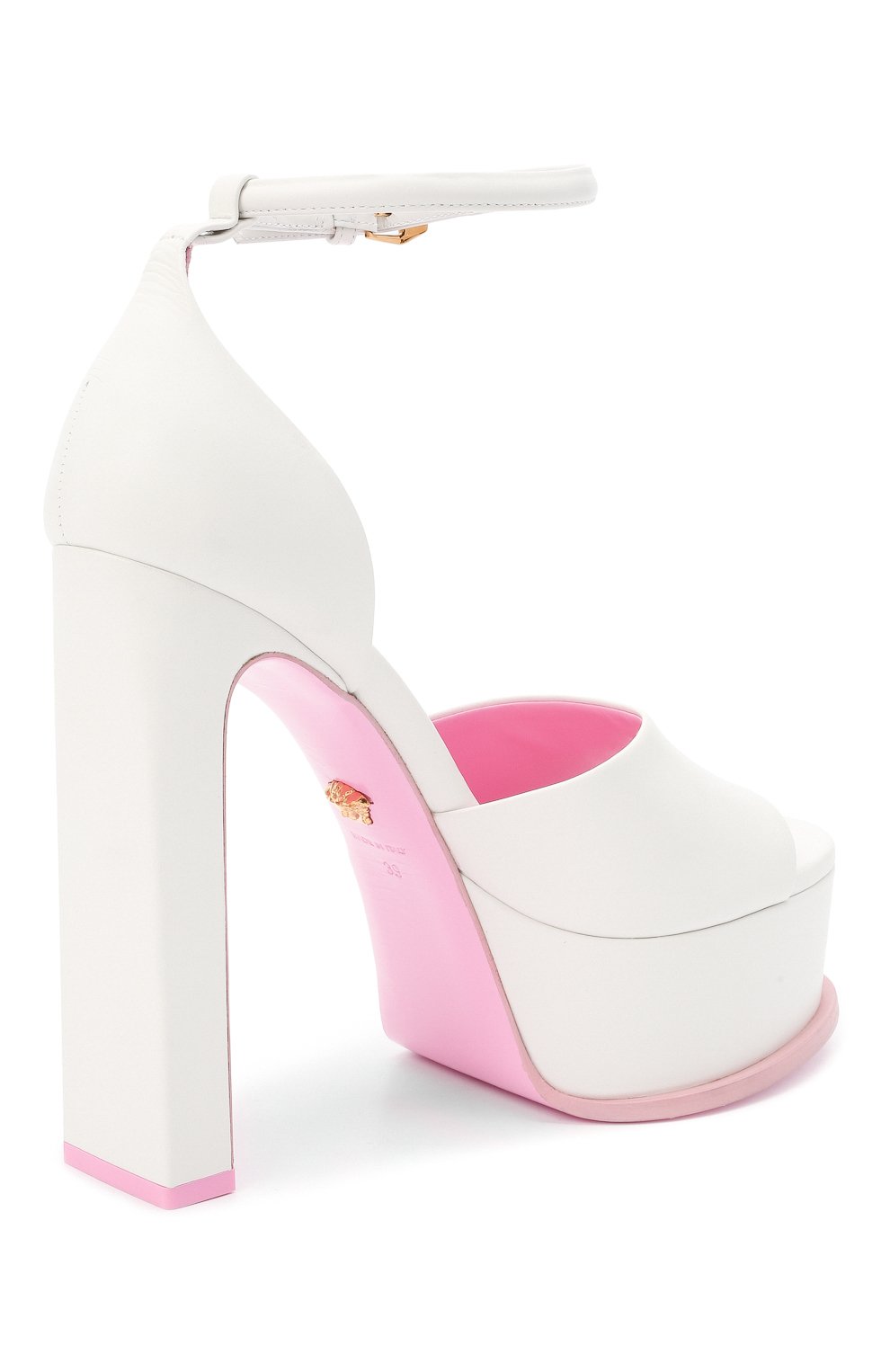 Кожаные босоножки VERSACE, арт. DST549S/DVT2P, фото 4