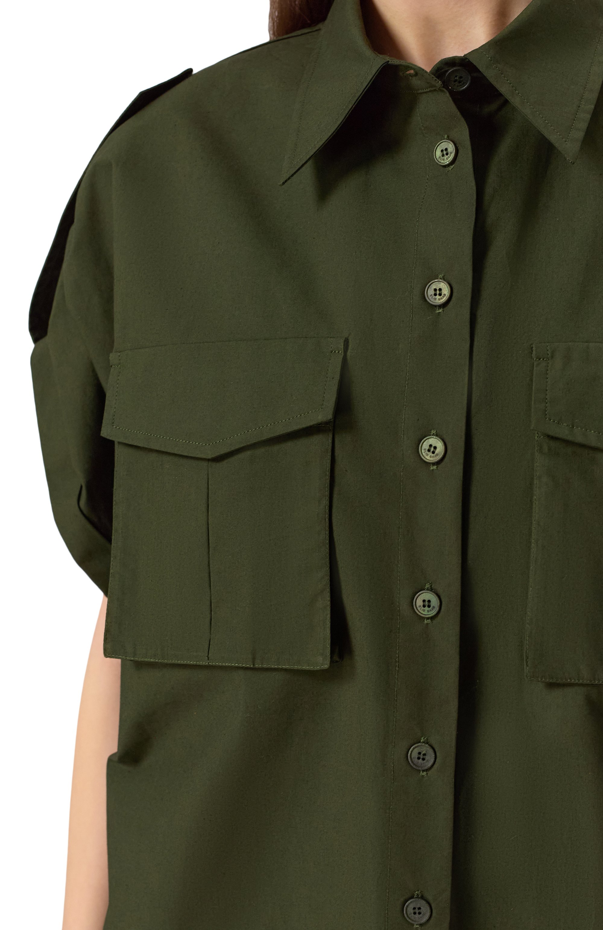 Хлопковая рубашка ELIE SAAB, арт. SH089NS25/P0009, фото 5