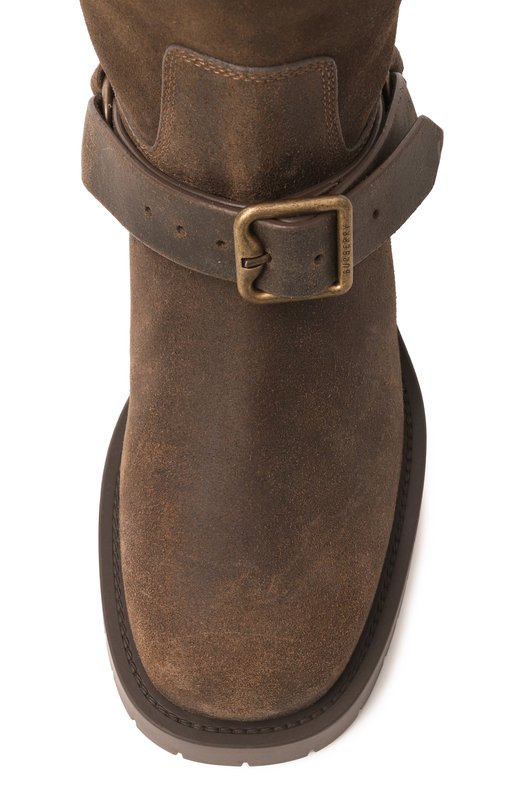 Замшевые сапоги Saddle Burberry 8113016 Коричневый  8113016 Фото 6