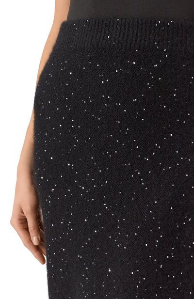 Юбка из кашемира и хлопка ADDICTED черного цвета по цене 59500 руб., арт. MK015 SEQ-1, фото 5 Юбка из кашемира и хлопка ADDICTED, арт. MK015 SEQ-1, фото 5